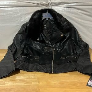 Mossimo black faux leather jacket